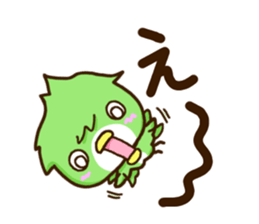 Green cute bird sticker #12823895