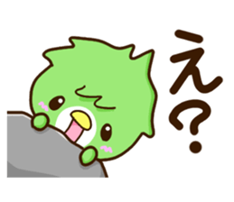 Green cute bird sticker #12823900