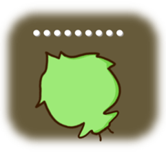 Green cute bird sticker #12823922