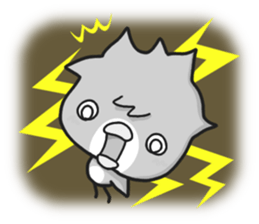 Green cute bird sticker #12823924