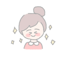 girls of a short forelock and friends sticker #12827209