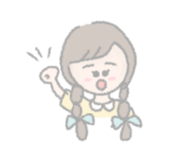 girls of a short forelock and friends sticker #12827214