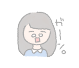 girls of a short forelock and friends sticker #12827215