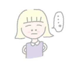 girls of a short forelock and friends sticker #12827238