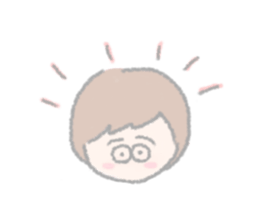 girls of a short forelock and friends sticker #12827241