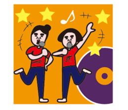 Go for middle-aged aunt sticker #12827804