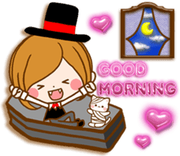 Leisurely a girlfriend happy Halloween sticker #12828409