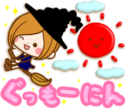 Leisurely a girlfriend happy Halloween sticker #12828411