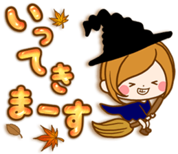 Leisurely a girlfriend happy Halloween sticker #12828412