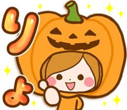 Leisurely a girlfriend happy Halloween sticker #12828415