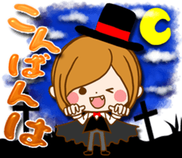 Leisurely a girlfriend happy Halloween sticker #12828421