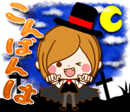 Leisurely a girlfriend happy Halloween sticker #12828421