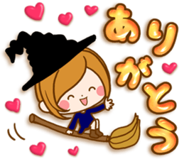 Leisurely a girlfriend happy Halloween sticker #12828423