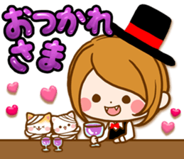 Leisurely a girlfriend happy Halloween sticker #12828426