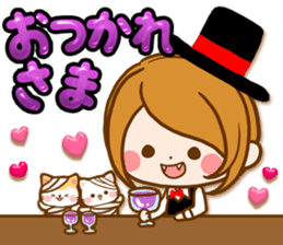 Leisurely a girlfriend happy Halloween sticker #12828426