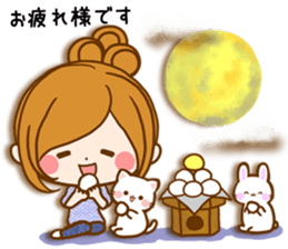 Leisurely a girlfriend happy Halloween sticker #12828429