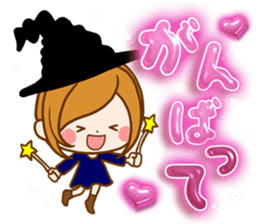 Leisurely a girlfriend happy Halloween sticker #12828430