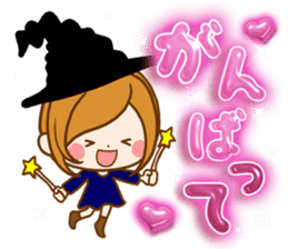 Leisurely a girlfriend happy Halloween sticker #12828430