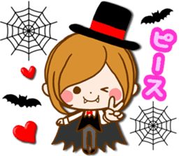 Leisurely a girlfriend happy Halloween sticker #12828437
