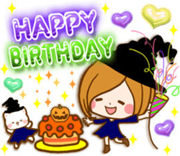 Leisurely a girlfriend happy Halloween sticker #12828438