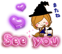 Leisurely a girlfriend happy Halloween sticker #12828440