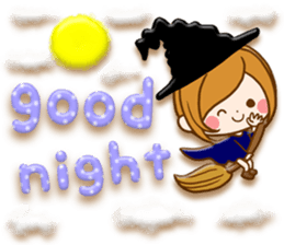 Leisurely a girlfriend happy Halloween sticker #12828442