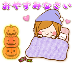 Leisurely a girlfriend happy Halloween sticker #12828443