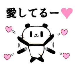 Cute beard Panda sticker #12828570