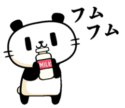 Cute beard Panda sticker #12828574