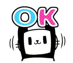 Cute beard Panda sticker #12828588