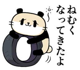 Cute beard Panda sticker #12828591