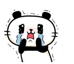 Cute beard Panda sticker #12828597