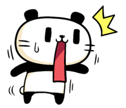 Cute beard Panda sticker #12828598