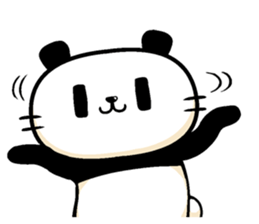 Cute beard Panda sticker #12828599