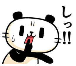 Cute beard Panda sticker #12828602
