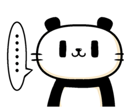 Cute beard Panda sticker #12828604