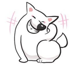 Smiley Samoyed speak Khmer sticker #12829052