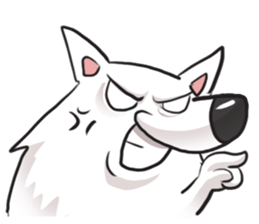 Smiley Samoyed speak Khmer sticker #12829067