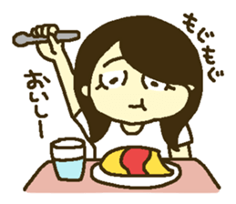 Girl at home sticker #12829531