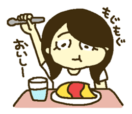 Girl at home sticker #12829531