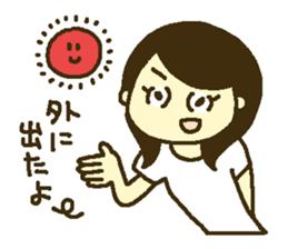 Girl at home sticker #12829543