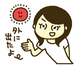 Girl at home sticker #12829543