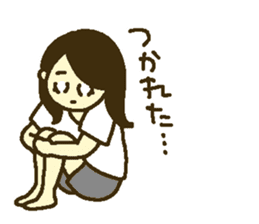 Girl at home sticker #12829545