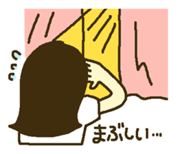 Girl at home sticker #12829546