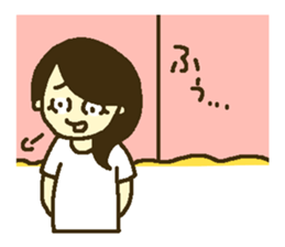 Girl at home sticker #12829547