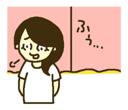 Girl at home sticker #12829547