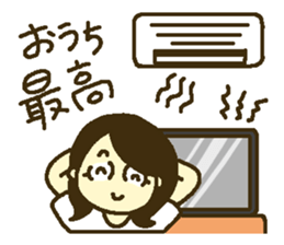 Girl at home sticker #12829549