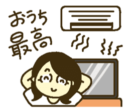 Girl at home sticker #12829549