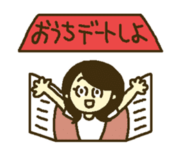 Girl at home sticker #12829561