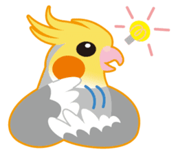 Cockatiel with a cute cheek2 sticker #12829812